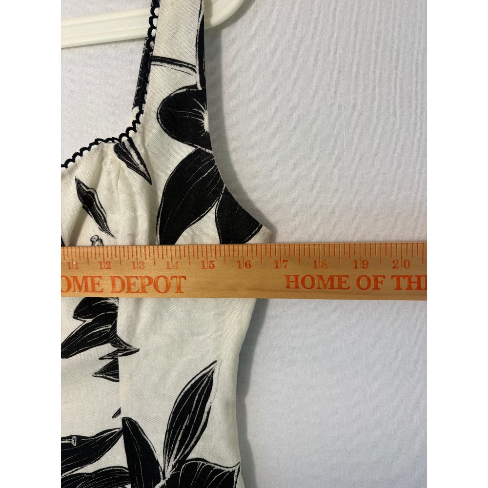 Privy Privately Privileged Floral Linen Blend Button Front Smocked Crop Top L - Picture 5 of 9